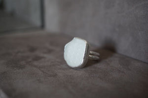 Textured Seaglass Ring