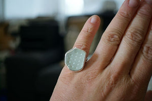 Textured Seaglass Ring