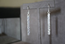 Load image into Gallery viewer, Silver Bar Drop Earrings