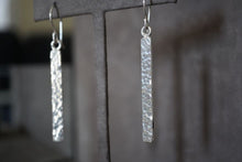 Load image into Gallery viewer, Silver Bar Drop Earrings