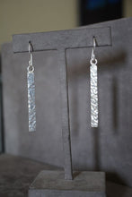 Load image into Gallery viewer, Silver Bar Drop Earrings